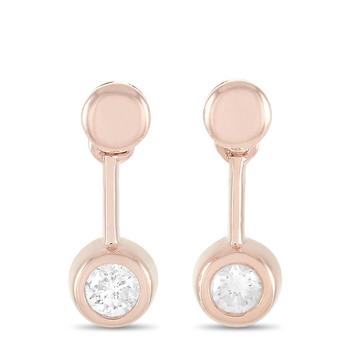 商品14K Rose Gold 0.16 ct Diamond Earrings图片