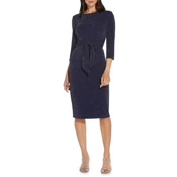 Adrianna Papell | Adrianna Papell Womens Tie-Front Knee-Length Sheath Dress 2.3折