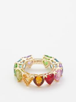 商品Yvonne Leon | Rainbow Heart sapphire & 9kt gold ring,商家MATCHES,价格¥14892图片