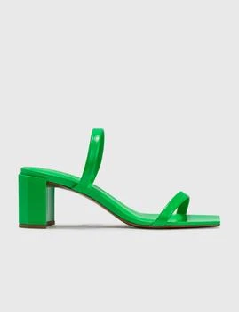 推荐Tanya Super Green Gloss Leather Sandals商品