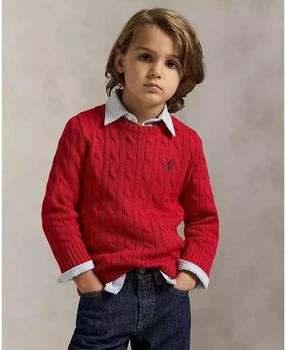 Ralph Lauren | Boys 2-7 Cable-Knit Cotton Sweater,商家Macy's,价格¥459
