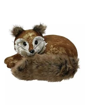 Northlight | 16.5" Brown and Gold Fox Lying Down Christmas Table Figure,商家Macy's,价格¥368