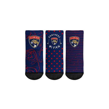 商品Rock 'Em | Toddler Boys and Girls Socks Florida Panthers #1 Fan 3-Pack Crew Socks Set,商家Macy's,价格¥154图片