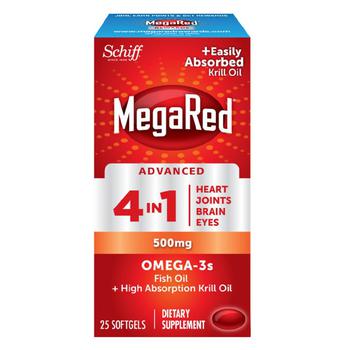 商品Advanced 4 in 1 500 mg Concentrated Omega-3 Fish & Krill Oil Supplement图片