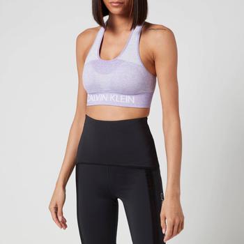 推荐Calvin Klein Performance Women's Seamless Medium Support Sports Bra (Reversible) - Purple Heather商品