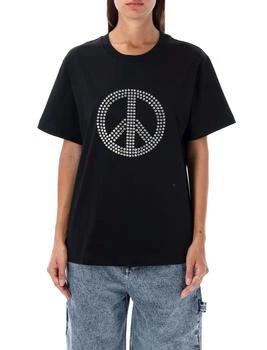 推荐MOSCHINO JEANS Peace symbol jersey t-shirt商品