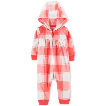 Carter's | Baby Girls Hooded Zip-Up Fleece Jumpsuit商品图片,额外7折, 额外七折