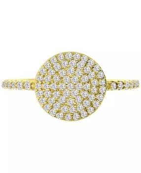 Macy's | Cubic Zirconia Pavé Circle Cluster Ring in 14k Gold-Plated Sterling Silver,商家Macy's,价格¥184