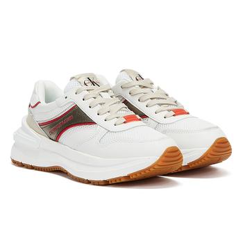 美国ck牛仔裤, Calvin Klein | Calvin Klein Jeans Runner Snap Mens White Trainers商品图片 4.9折