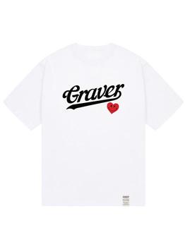 推荐Baseball Logo Heart Smile T-Shirt_White商品