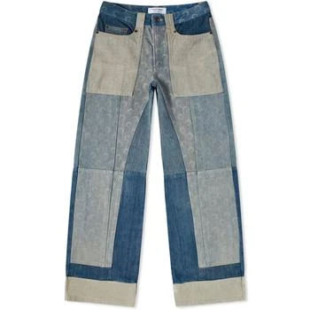 推荐Marine Serre Regenerated Denim Wide Leg Pants商品