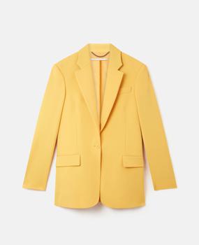 推荐Stella McCartney - Wool Twill Single-Breasted Blazer, Woman, Sunflower Yellow, Size: 34商品