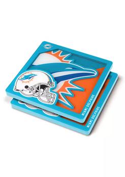 商品You The Fan | NFL Miami Dolphins 3D Logo Series Coasters,商家Belk,价格¥326图片