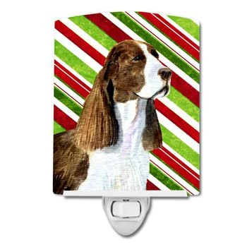 Caroline's Treasures | Springer Spaniel Candy Cane Holiday Christmas Ceramic Night Light,商家Verishop,价格¥192