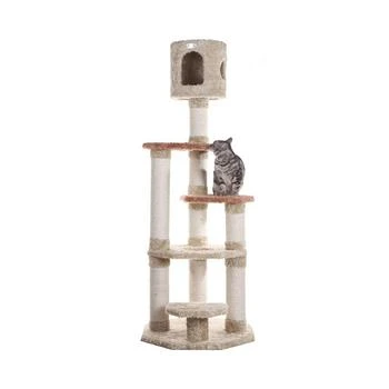 Macy's | Real Wood Cat Climber, Cat Jungle Tree With Sisal Carpet Platforms,商家Macy's,价格¥1829