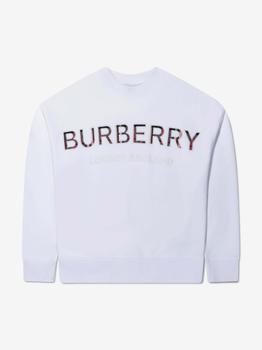 推荐Burberry White Girls Cotton Logo Sweatshirt商品
