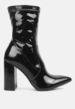 推荐pluto block heel stiletto ankle boot商品