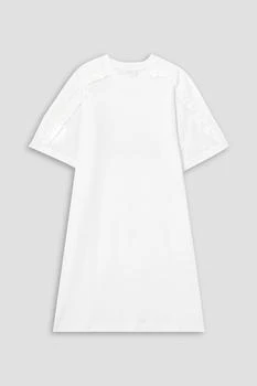 推荐Poplin-paneled ruffled cotton-jersey mini dress商品