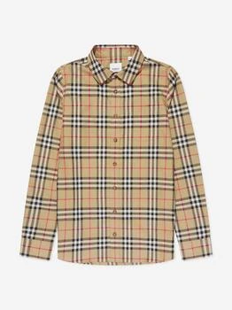 Burberry | Burberry Boys Owen Long Sleeve Check Shirt in Beige,商家Childsplay Clothing,价格¥1677