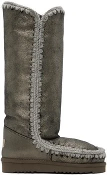 Mou | Gray 40 Shearling Boots,商家SSENSE,价格¥2170