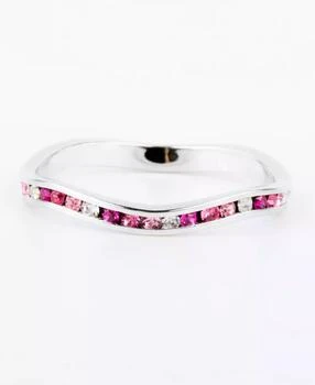 Macy's | Pink Multi Crystal Stackable ring in Sterling Silver,商家Macy's,价格¥131