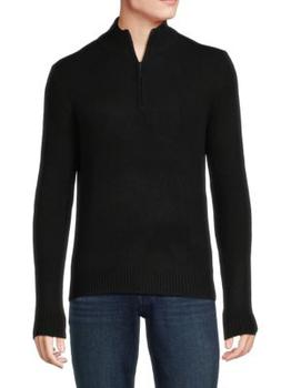 Saks Fifth Avenue | Merino Wool Blend Quarter Zip Sweater商品图片,