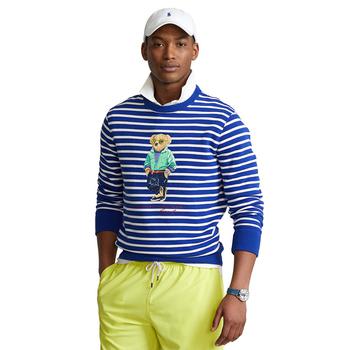 ralph lauren bear直邮, Ralph Lauren | Men's Polo Bear Striped Fleece Sweatshirt商品图片 6折