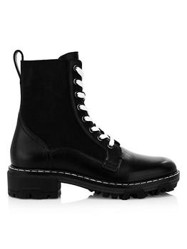 推荐Shiloh Lace-Up Leather Combat Boots商品