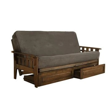 KODIAK | Tucson Frame-Rustic Walnut Finish-Marmont Thunder Mattress-Storage Drawers,商家Premium Outlets,价格¥9991