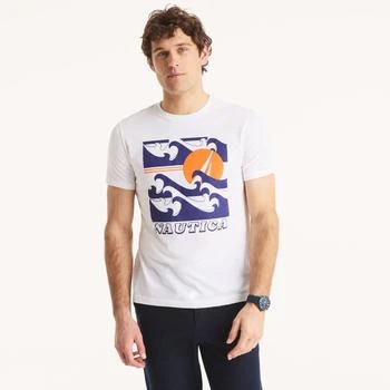 Nautica | Mens Ocean Waves Graphic T-Shirt,商家Premium Outlets,价格¥79