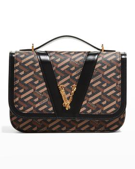 范思哲女包行李箱, Versace | Virtus Greca Medallion Shoulder Bag商品图片 