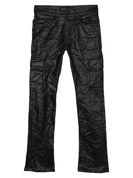 推荐Crinkled Faux Leather Cargo Pants商品