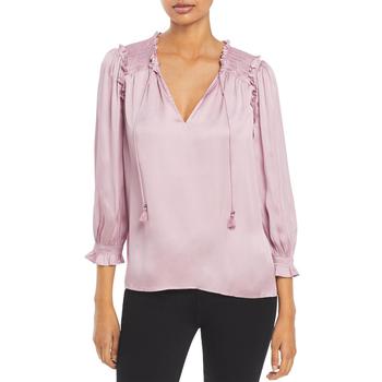 Paige, Paige | Paige Womens Kaylynn Tie Neck Silk Blouse商品图片 3.8折