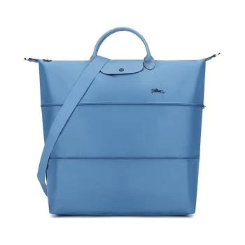 Longchamp | LONGCHAMP 女士雾霾蓝短柄可折叠手提单肩包旅行袋织物 1911619P58 满$1享9.5折, 包邮包税, 满折