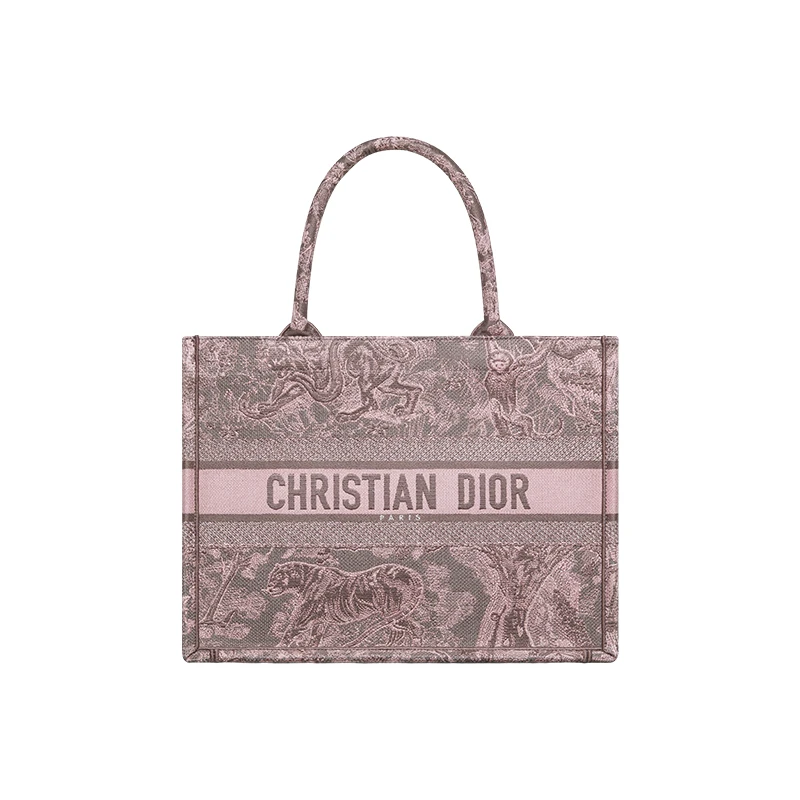 Dior | 迪奥 23新款 BOOK女士中号经典刺绣帆布标志托特包 （2色可选） 7.3折×额外9.8折, 包邮包税, 额外九八折