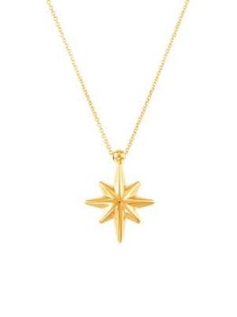 商品Saks Fifth Avenue | 14K Yellow Gold Starburst Pendant Necklace,商家Saks OFF 5TH,价格¥995图片