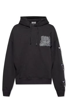 Versace | Versace Jeans Couture Star Patch Drawstring Hoodie 6.7折