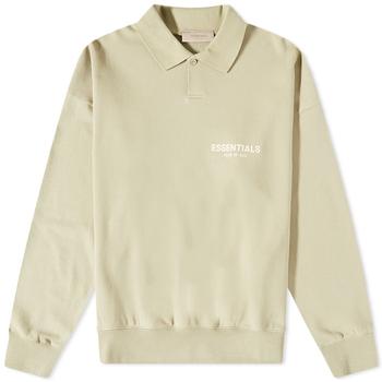 essentials短袖, Essentials | Fear of God ESSENTIALS Logo Long Sleeve Polo - Wheat商品图片 