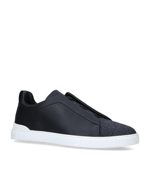 zegna鞋正品, Zegna | Leather Triple Stitch Sneakers商品图片 