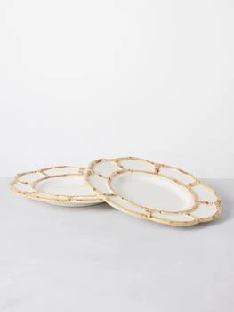 Mrs. Alice | Set of two Bamboo porcelain dinner plates,商家MATCHES,价格¥726