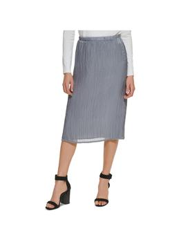 Calvin Klein | Womens Crinkle Midi Pleated Skirt商品图片,3.4折起