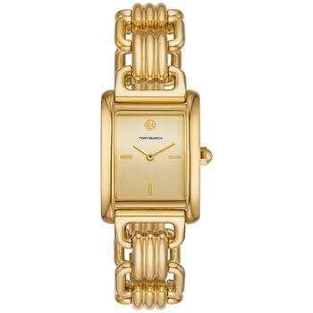 tory burch eleanor北京, Tory Burch | Women's The Eleanor Gold-Tone Stainless Steel Link Bracelet Watch 25mm商品图片 