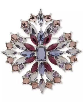 Anne Klein | Silver-Tone Crystal & Stone Cluster Pin,商家Macy's,价格¥144