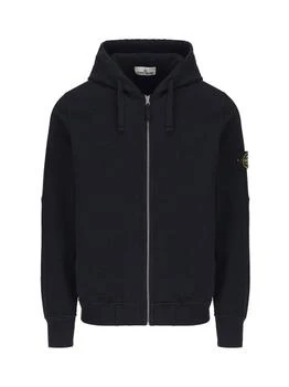 Stone Island | Logo Patch Zipped Hoodie 