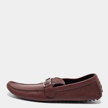 lv男鞋官网, [二手商品] Louis Vuitton | Louis Vuitton Burgundy Leather Hockenheim Loafers Size 42.5商品图片 满$800减$80, 满减