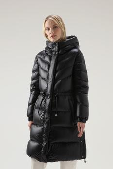 Woolrich | Aliquippa Silky Long Down Jacket with a Drawstring Waist商品图片,