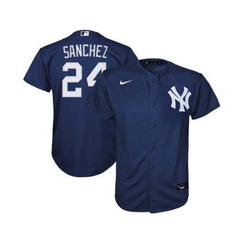 推荐Youth Boys and Girls Gary Sanchez Navy New York Yankees Alternate Replica Player Jersey商品