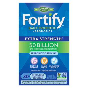 Nature's Way | Fortify Daily 50 Billion Vegetarian Capsules商品图片,第2件5折, 满免