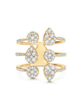 商品Sara Weinstock | Reverie 18K Yellow Gold & Diamond Round & Pear Cluster Ring,商家Saks Fifth Avenue,价格¥50750图片