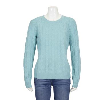 拉夫劳伦毛衣图片, Ralph Lauren | Ladies Cashmere Cable Knite Sweatern Green商品图片 3.3折